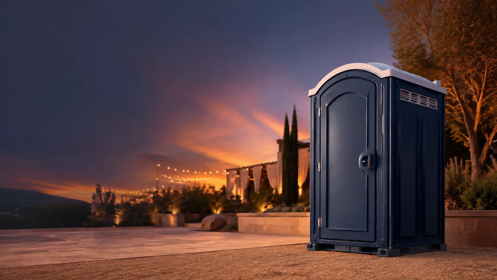 Portable restroom shown for rental planning in Taylorsville, UT
